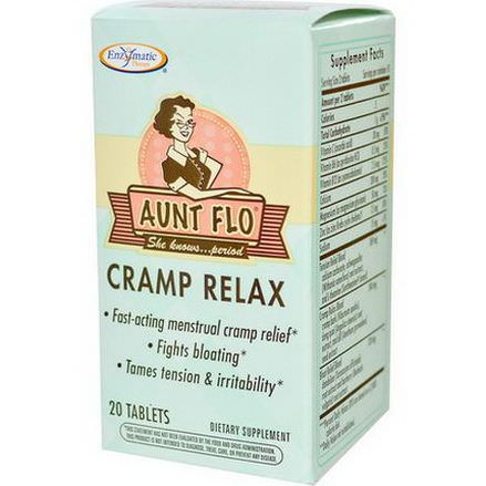 Enzymatic Therapy, Aunt Flo, Cramp Relax, 20 Tablets