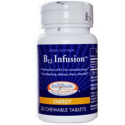 Enzymatic Therapy, B12 Infusion, Energy, 30 Chewable Tablets