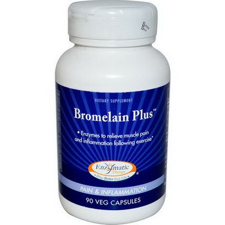 Enzymatic Therapy, Bromelain Plus, 90 Veggie Caps