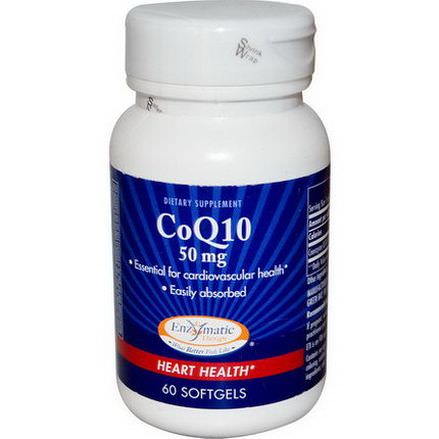 Enzymatic Therapy, CoQ10, Heart Health, 50mg, 60 Softgels