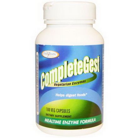 Enzymatic Therapy, CompleteGest, Mealtime Enzyme Formula, 180 Veggie Caps