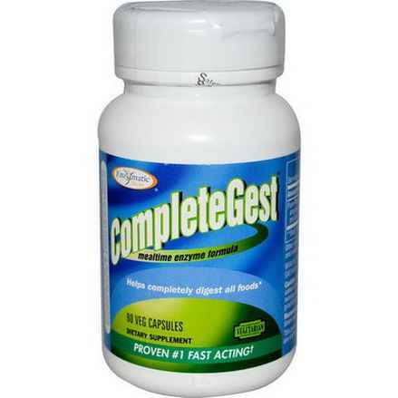 Enzymatic Therapy, CompleteGest, Mealtime Enzyme Formula, 90 Veggie Caps