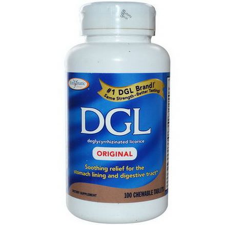 Enzymatic Therapy, DGL, Original, 100 Chewable Tablets