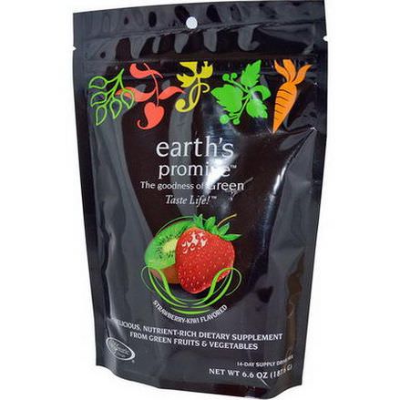Enzymatic Therapy, Earth's Promise Powdered Greens, Strawberry-Kiwi Flavored 187.6g