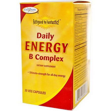 Enzymatic Therapy, Fatigued to Fantastic! Daily Energy B Complex, 30 Veggie Caps