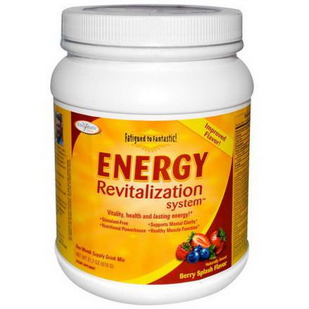 Enzymatic Therapy, Fatigued to Fantastic, Energy Revitalization System, Berry Splash Flavor 612g