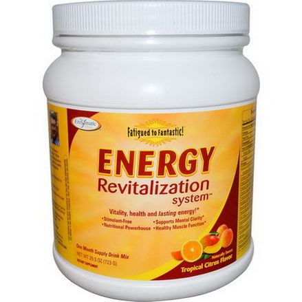 Enzymatic Therapy, Fatigued to Fantastic, Energy Revitalization System, Tropical Citrus Flavor 723g