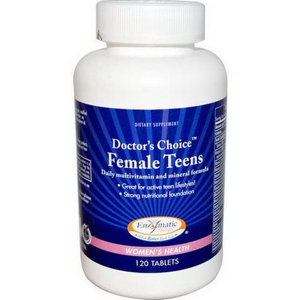 Enzymatic Therapy, Female Teens, Daily Multivitamin and Mineral, 120 Tablets