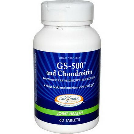 Enzymatic Therapy, GS-500 and Chondroitin, Joint Health, 60 Tablets