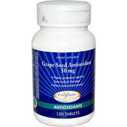 Enzymatic Therapy, Grape Seed Antioxidant, 50mg, 120 Tablets