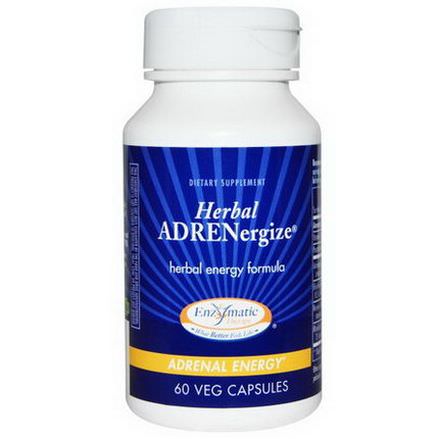 Enzymatic Therapy, Herbal Adrenergize, Adrenal Energy, 60 Veggie Caps