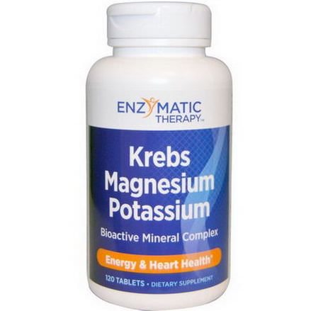 Enzymatic Therapy, Krebs Magnesium Potassium, Bioactive Mineral Complex, 120 Tablets