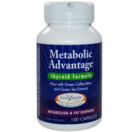 Enzymatic Therapy, Metabolic Advantage, Thyroid Formula, 100 Capsules