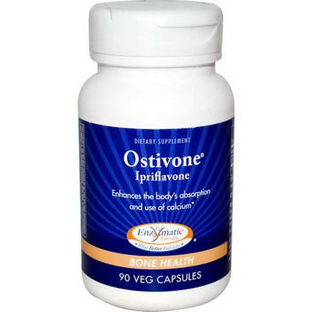 Enzymatic Therapy, Ostivone, Ipriflavone, Bone Health, 90 Veggie Caps