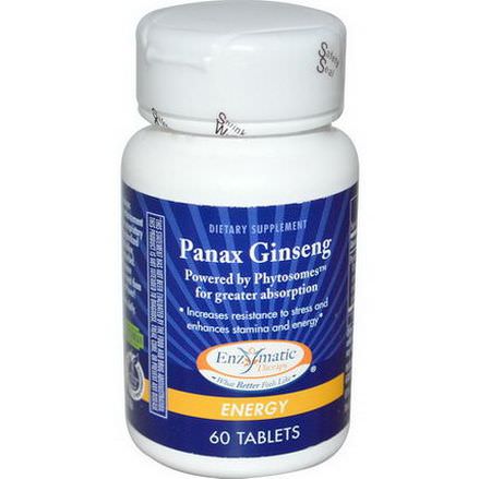 Enzymatic Therapy, Panax Ginseng, Energy, 60 Tablets