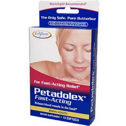 Enzymatic Therapy, Petadolex, Fast-Acting, 10 Softgels