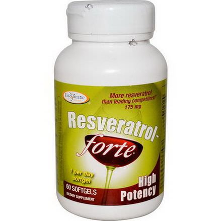 Enzymatic Therapy, Resveratrol~Forte, High Potency, 175mg, 60 Softgels