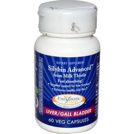 Enzymatic Therapy, Silybin Advanced from Milk Thistle, 60 Veggie Caps