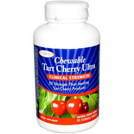Enzymatic Therapy, Tart Cherry Ultra Chewable, Natural Cherry Flavor, 90 Chewable Tablets