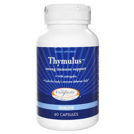 Enzymatic Therapy, Thymulus, Strong Immune Support, 60 Capsules