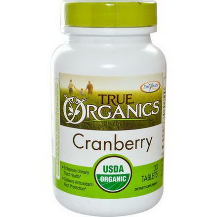 Enzymatic Therapy, True Organics, Cranberry, 30 Tablets
