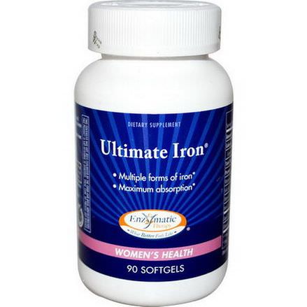 Enzymatic Therapy, Ultimate Iron, Women's Health, 90 Softgels