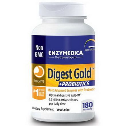 Enzymedica, Digest Gold Probiotics, 180 Capsules