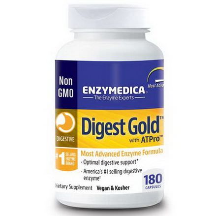 Enzymedica, Digest Gold, with ATPro, 180 Capsules