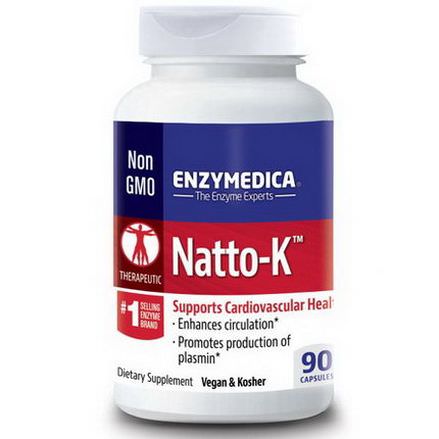 Enzymedica, Natto-K, Cardiovascular, 90 Capsules