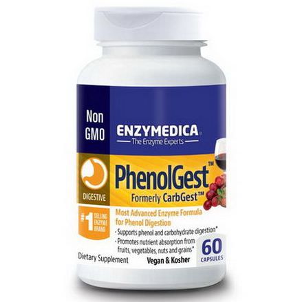 Enzymedica, PhenolGest, 60 Capsules