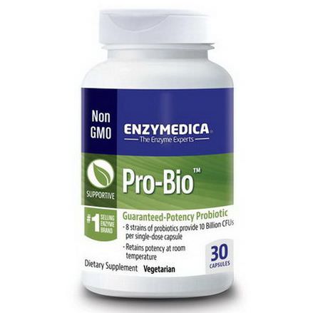 Enzymedica, Pro Bio, Guaranteed Potency Probiotic, 30 Capsules
