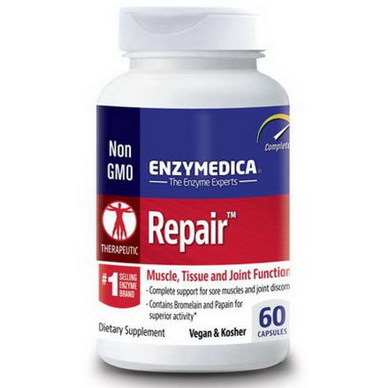 Enzymedica, Repair, Muscle, Tissue and Joint Function, 60 Capsules