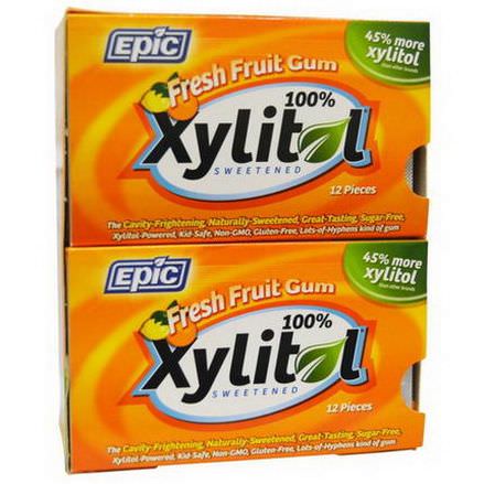 Epic Dental, Fresh Fruit Gum, 12 - Twelve Piece Packages
