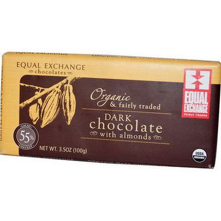 Equal Exchange, Organic Dark Chocolate with Almonds 100g