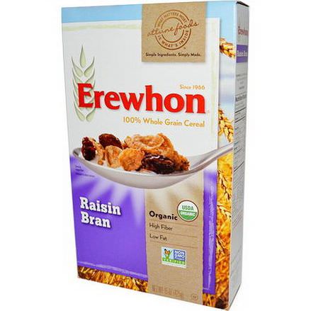 Erewhon, Organic, 100% Whole Grain Cereal, Raisin Bran 425g