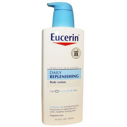 Eucerin, Daily Replenshing, Body Lotion, Fragrance Free 500ml