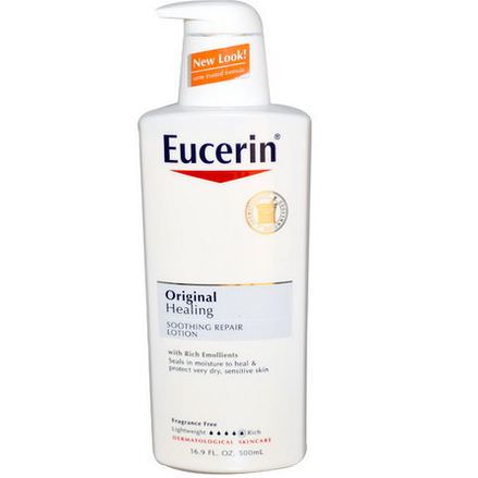 Eucerin, Original Healing, Soothing Repair Lotion, Fragrance Free 500ml