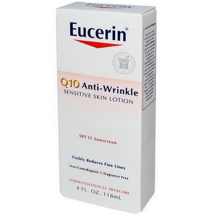 Eucerin, Q10 Anti-Wrinkle Sensitive Skin Lotion, SPF 15 Sunscreen 118ml