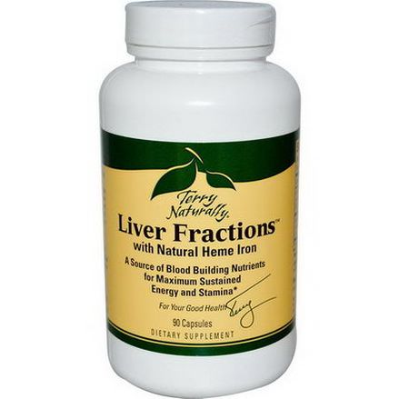 EuroPharma, Terry Naturally, Terry Naturally, Liver Fractions, with Natural Heme Iron, 90 Capsules