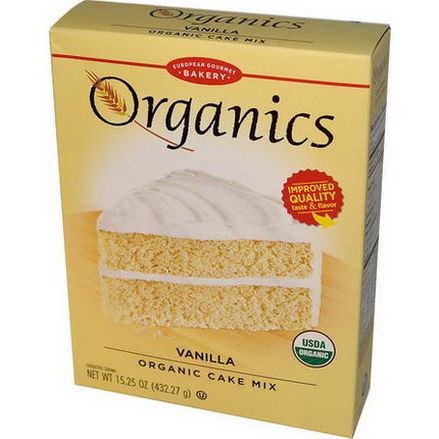 European Gourmet Bakery, Organics, Vanilla Organic Cake Mix 432.27g