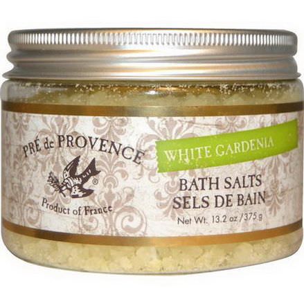 European Soaps, LLC, Pre de Provence, Bath Salts, White Gardenia 375g