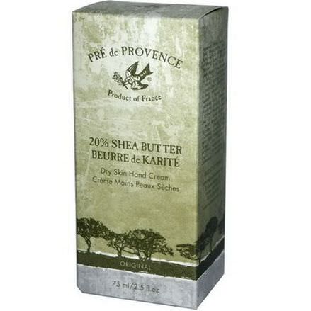 European Soaps, LLC, Pre de Provence, Shea Butter Dry Skin Hand Cream, Original 75ml