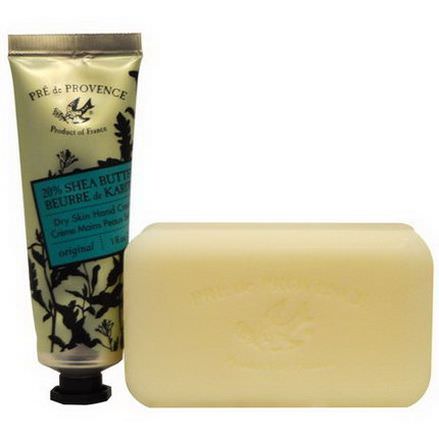 European Soaps, LLC, Shea Butter Gift Bag, Dry Skin Hand Cream&Soap, Original Milk 150g