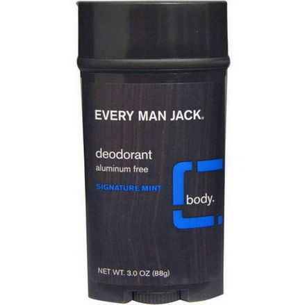 Every Man Jack, Deodorant, Signature Mint 88g