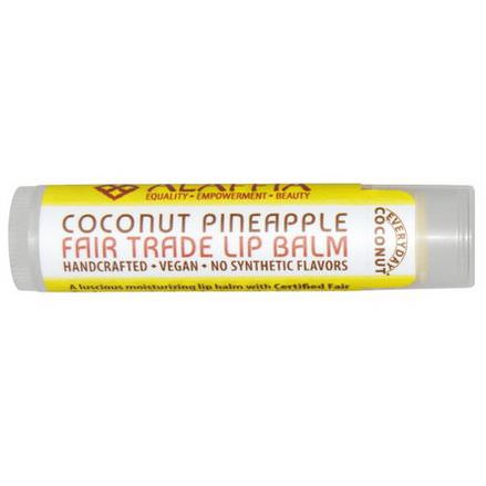 Everyday Coconut, Fair Trade Lip Balm, Coconut Pineapple 4.25g