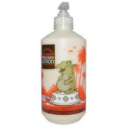 Everyday Coconut, Hair&Body Lotion, Gentle for Babies on Up, Coconut Strawberry 475ml