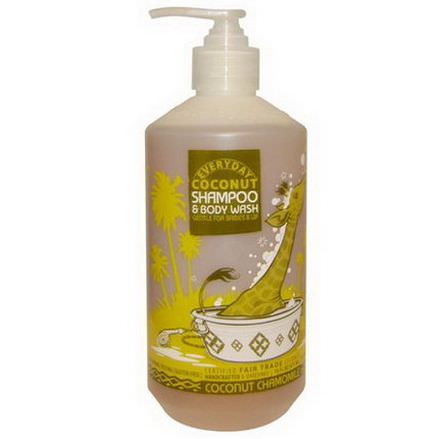 Everyday Coconut, Shampoo&Body Wash, Coconut Chamomile 475ml
