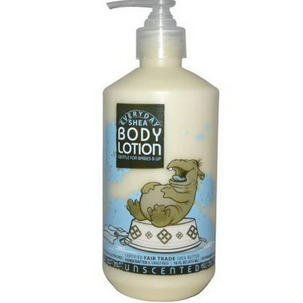 Everyday Shea, Body Lotion, Gentle for Babies on Up, Unscented 475ml
