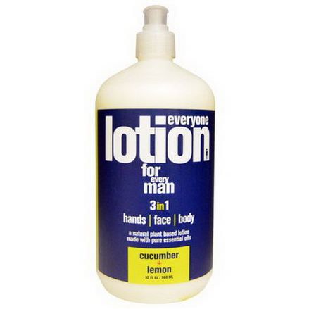 Everyone, Lotion For Every Man 3 in 1, Cucumber Lemon 960ml