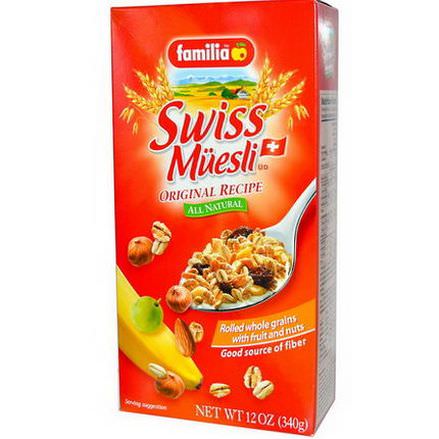 Familia, Swiss Muesli, Rolled Whole Grains with Fruit and Nuts, Original Recipe 340g